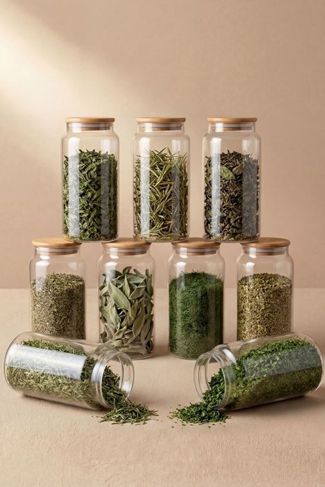 bambu kapaklı 12'li cam kavanoz seti 1300 ml 1 3 l büyük boy şeffaf