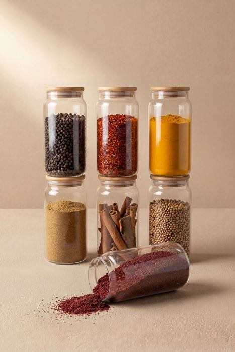 bambu kapaklı 12'li cam kavanoz seti 1100 ml 1 1 l büyük boy şeffaf