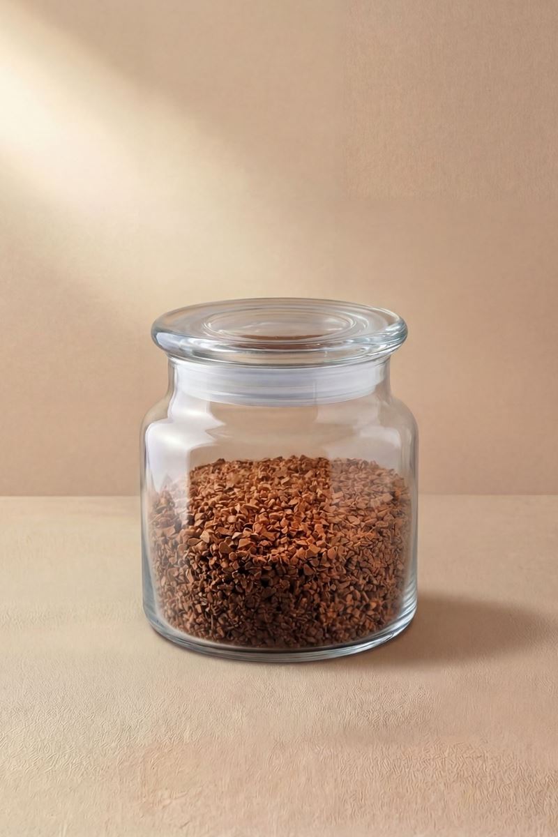 cam kapaklı cam kavanoz 500 ml şeffaf sızdırmaz hava almaz