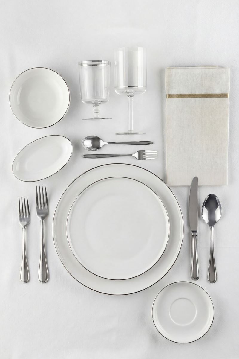 21 parça 6 kişilik silver bone china porselen kahvaltı takımı beyaz gümüş yaldız detaylı sunum seti