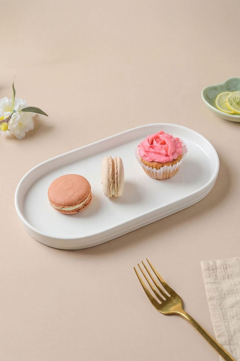 Oval Servis ve Sunum Tabağı 36,3x19 cm – Beyaz Porselen